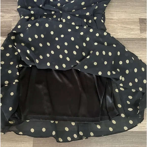 THML Polka Dot Sheer Blouson Dress SZ M - Picture 11 of 12